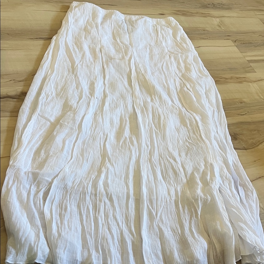 Zac & Rachel Flowing White Maxi Skirt